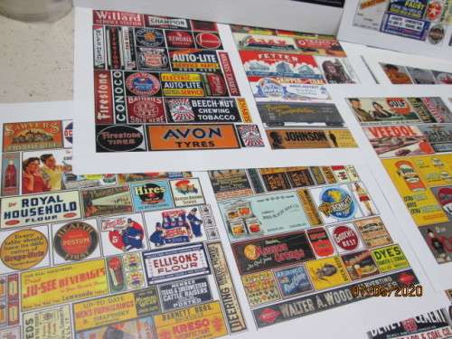 HO SCALE : x18 SHEETS OF PRINTED POSTERS (A4 SIZE) - LOT 579AA