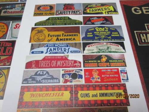 HO SCALE : x18 SHEETS OF PRINTED POSTERS (A4 SIZE) - LOT 579AA