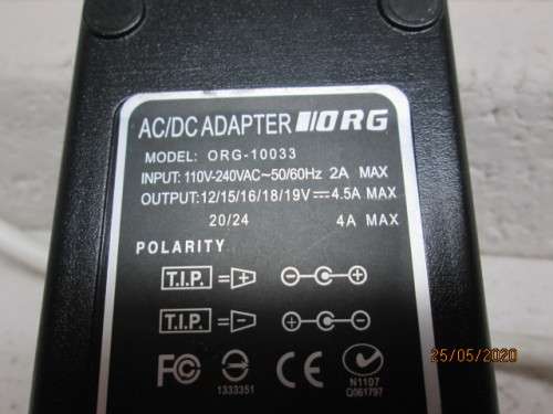 HO SCALE : ORG ADJUSTABLE ADAPTOR (220V / 12-24 VOLT DC) - LOT 683AA