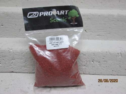HO SCALE : PRO-ART SCENIC GROUND COVER  NAT GERM  BROWN FINE - LOT 687AA