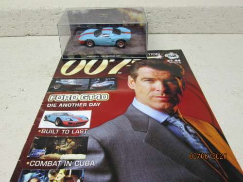 DIE CAST : 007 COLLECTION : FORD GT40 - DIE ANOTHER DAY (No 52) - LOT 994AA