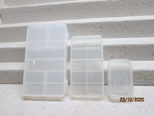 X3 CLEAR PLASTIC STORAGE CONTAINERS