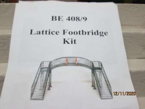 GAUGE 1 : BARRETT STEAM MODELS LTD : LATTICE DOUBLE RAIL FOOTBRIDE KIT