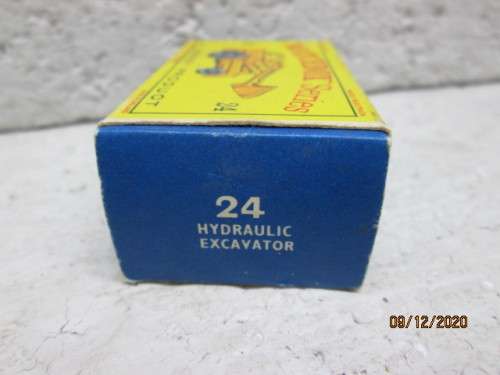 MATCHBOX SERIES : NO:24 HYDRAULIC EXCAVATOR - BOX ONLY