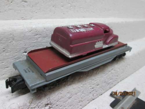 S SCALE : AMERICAN FLYER : AUTOMOBILE UNLOADING CAR