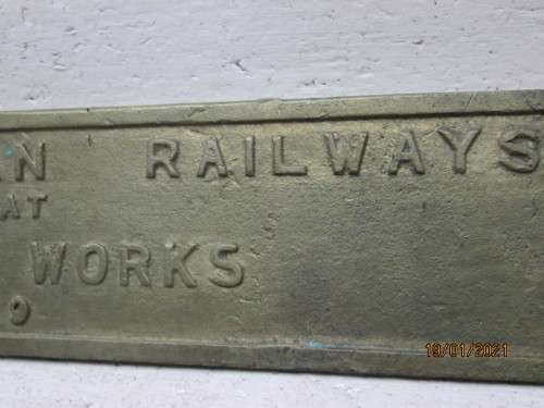 SOUTH AFRICAN RAILWAY - COACH PLATE - 1919 - BUILT IN PRETORIA