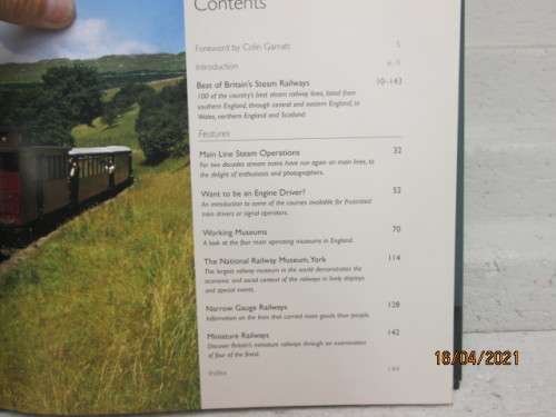 HARD COVER BOOK : BEST OF TRAINS : STEAM RAILWAYS