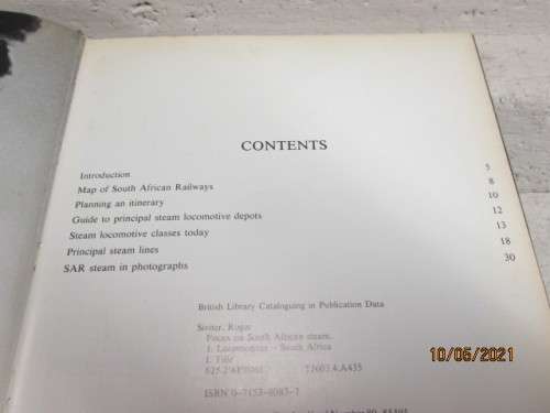 SAR HARDCOVER BOOK : FOCUS ON SOUTH AFRICAN STEAM