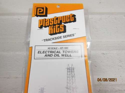 HO SCALE : PLASTRUCT KITS : ELECTRICAL TOWERS AND OIL WELL - KIT