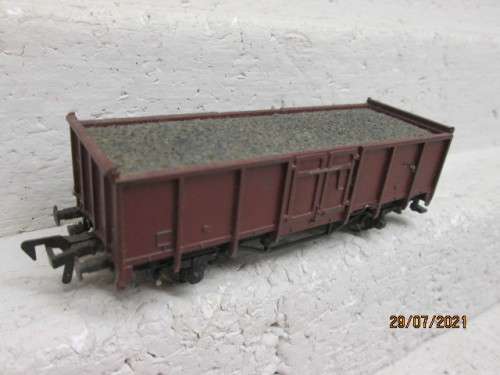 HO SCALE : FLEISCHMANN : OPEN WAGON WITH COAL LOAD