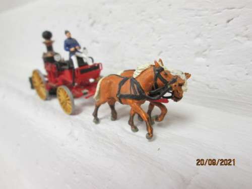 HO SCALE : HORSE DRAWN FIRE BRIGADE CART
