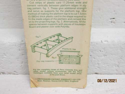 HO / OO SCALE : PECO : PLATFORM  EDGING - BOXED