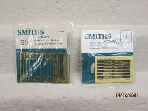 OO SCALE : SMITH FITTINGS : X2 PACKETS