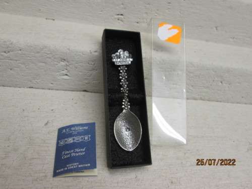 AE WILLIAMS : PEWTER SPOON - ST DAVIDS CATHEDRAL - BOXED