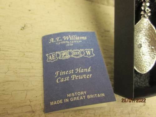 AE WILLIAMS : PEWTER SPOON - ST DAVIDS CATHEDRAL - BOXED