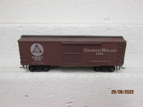 HO SCALE : ROUNDHOUSE : 36 FOOT COLORADO MIDLAND - OLD TIMER BOX CAR - BOXED