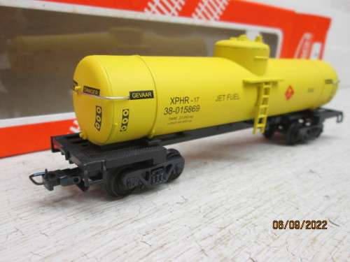 HO SCALE : FRATESCHI : SAR : YELLOW XPHR JET FUEL TANKER - BOXED