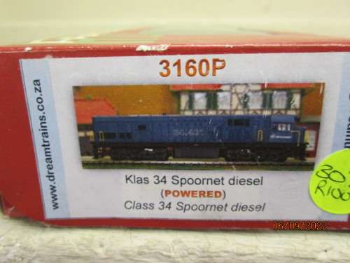 HO SCALE : FRATESCHI : SAR/SPOORNET : CLASS 34 DIESEL LOCOMOTIVE - BOXED