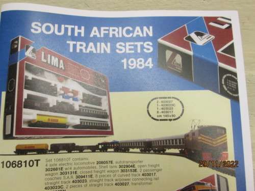 HO  SCALE : LIMA : SAR CATALOGUE - 1984 - COPY