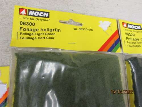HO SCALE : NOCH : X4 PACKETS OF VARIOUS FOLIAGE MATERIAL