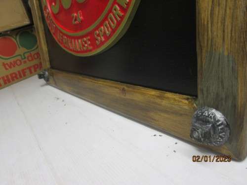 SOUTH AFRICAN RAILWAY - CLASS 24 STEAM - REPLICA PLATE MOUNTED ON SOLID FRAME