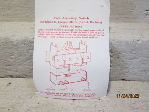 HO SCALE: PECO: ACCESSORY SWITCH - PL-13 - BOXED