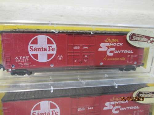 N SCALE : ATLAS : SANTE FE - 50FT HIGH CUBE BOX CARS - X3- BOXED