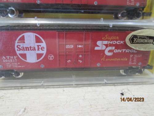 N SCALE : ATLAS : SANTE FE - 50FT HIGH CUBE BOX CARS - X3- BOXED