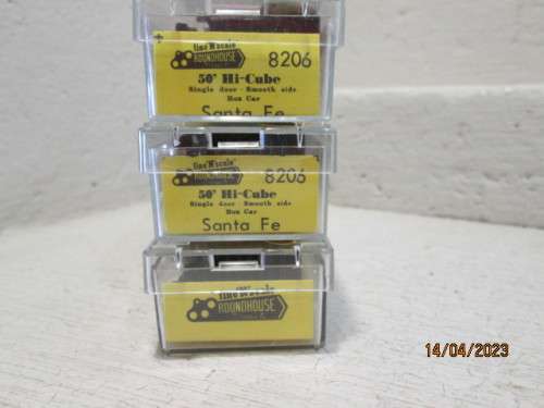N SCALE : ATLAS : SANTE FE - 50FT HIGH CUBE BOX CARS - X3- BOXED