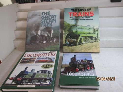 HARDCOVER BOOKS : VARIOUS TRAINS X4 - INCLUDING X1 ON SAR TRAINS