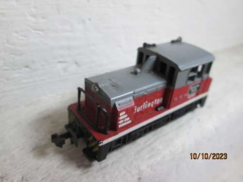 N SCALE : ATLAS - BURLINGTON DIESEL SHUNTER LOCOMOTIVE - BOXED
