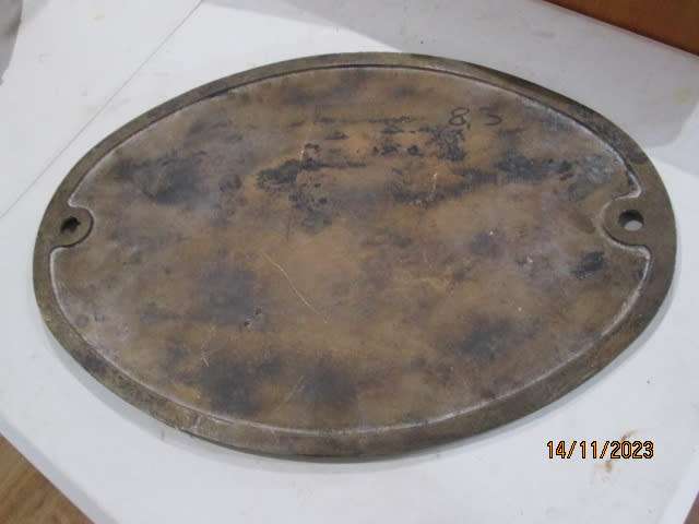 SOUTH AFRICAN RAILWAY - STEAM LOCOMOTIVE - CLASS 15 AR - CAB SIDE PLATE - NO.1858