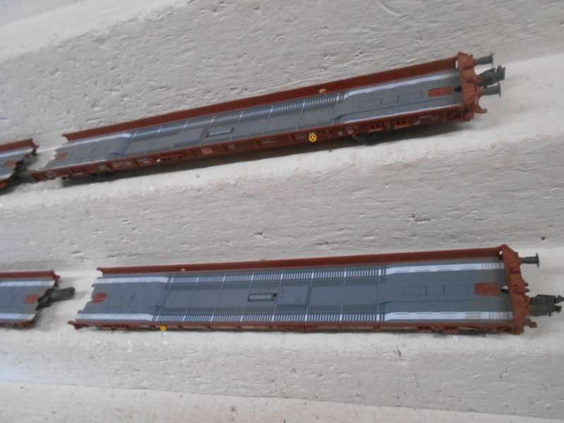 HO SCALE - FLEISCHMANN EXTRA LOW GOODS WAGONS - X4