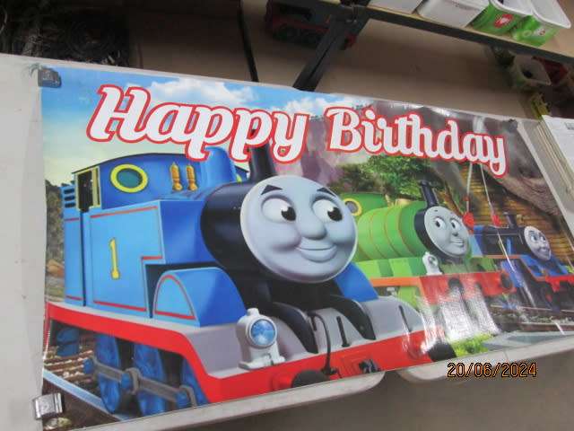 THOMAS TRAIN BIRTHDAY BANNER