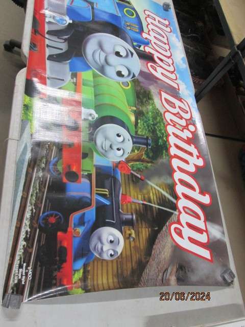 THOMAS TRAIN BIRTHDAY BANNER