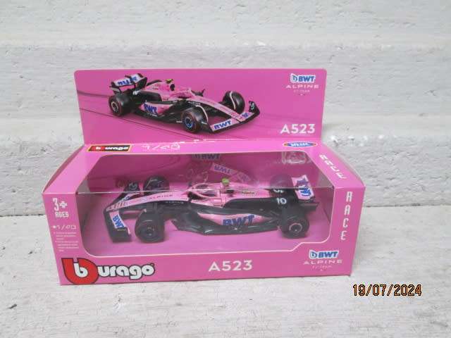 DIE CAST - BBURAGO - BWT F1 ALPINE RACING CAR - BOXED