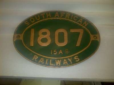 SOUTH AFRICAN RAILWAYS STEAM LOCO BOARD CLASS 15AR