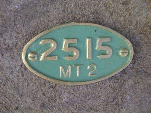 SAR TENDER PLATE (REPLICA) LIGHT GREEN