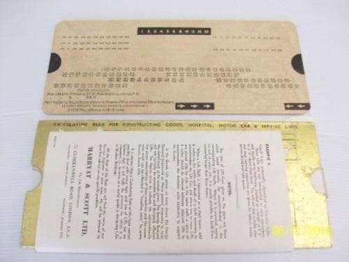 VERY OLD CALCULATING RULE FOR CONSTRUCTING GOODS LOT 153