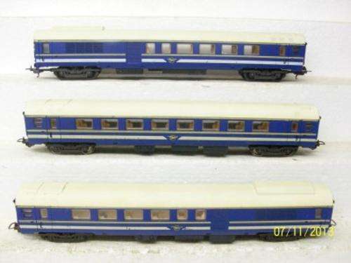 SAR LIMA HO BLUE TRAIN COACHES X3 LOT 189
