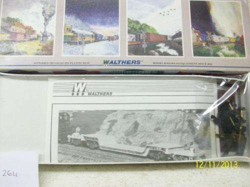 HO WALTHERS 75 FT DEPRESSED CENTRE 4 BOGGIE FLAT CAR LOT 264