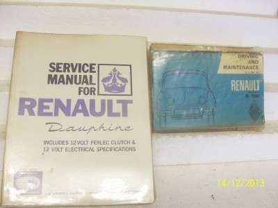 SERVICE MANUAL FOR RENAULT DAUPHINE LOT 477