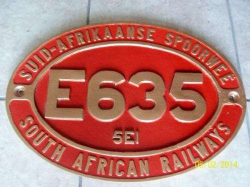 SAR REPLICA LOCO PLATE CLASS 5E (ALUMINIUM)