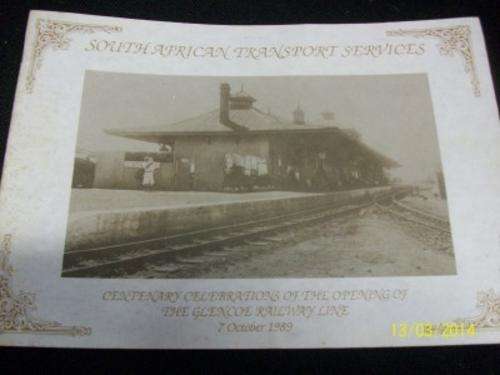 SAR BOOK - CENTENARY CELEBRATIONS OF THE OPENING OF THE GLENCOE RAILWAY LINE 7/10/1989 LOT 937