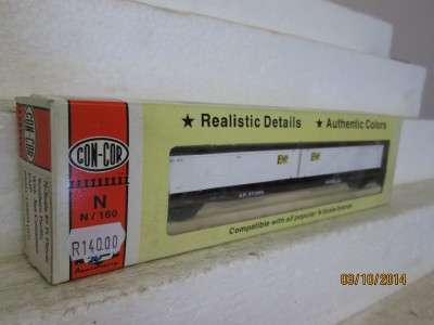N SCALE CON-COR 89' FLAT CAR WITH CONTAINERS -  LOT 451 C
