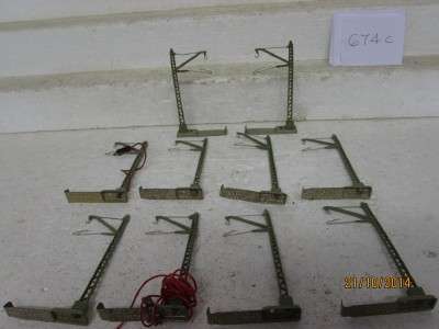 HO SCALE MARKLIN : MAST POLES x10 -  LOT  674C