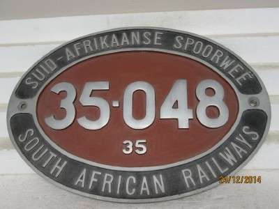 SAR CLASS 35 DIESEL NUMBERPLATE -  LOT 330 D