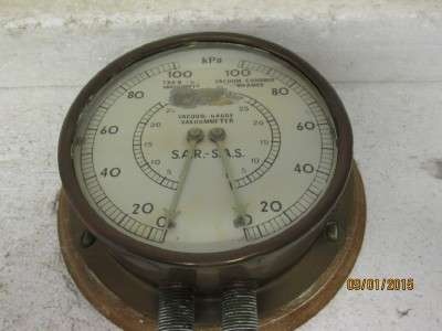 SAR : STEAM TRAIN DOUBLE VACUUM GUAGE 1953 -  LOT 338 D
