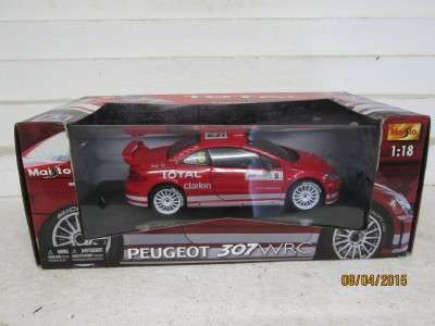 1:18 SCALE MAISTO PEUGEOT 307 WRC  -  LOT 998 D