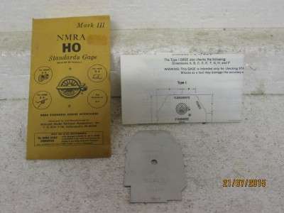 HO SCALE : NMRA STANDARD GAUGE MK 3 - LOT 838E